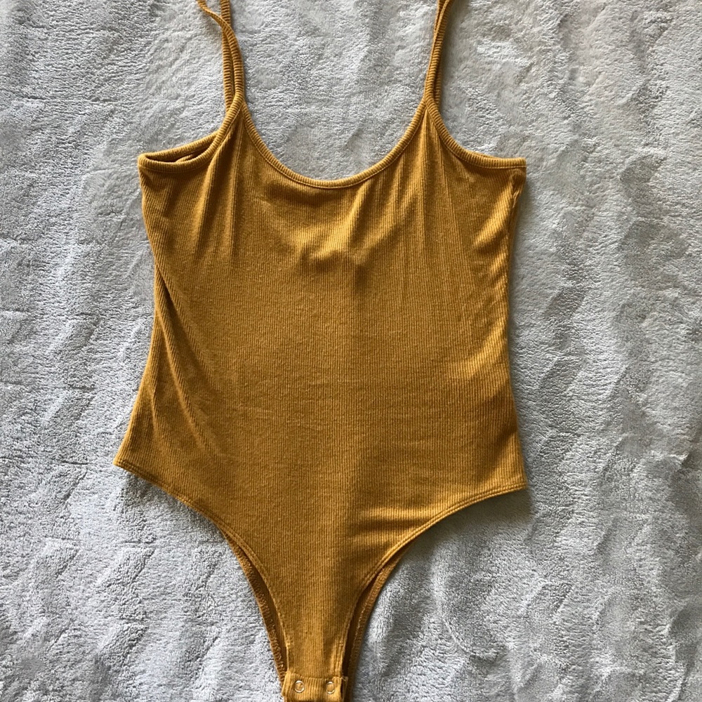 Mustard body suit