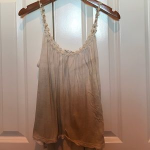 Cream ombré cami with flower detail