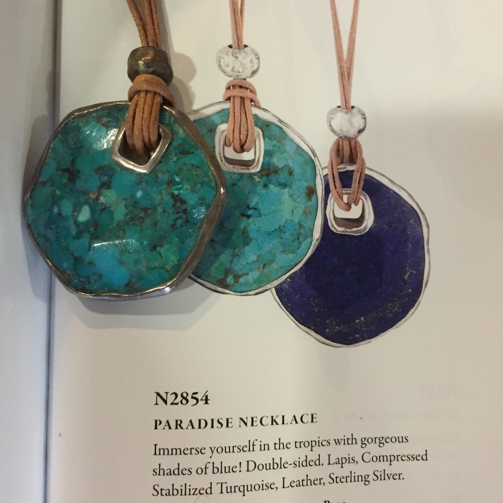 Silpada Reversible Lapis/Turquoise Necklace