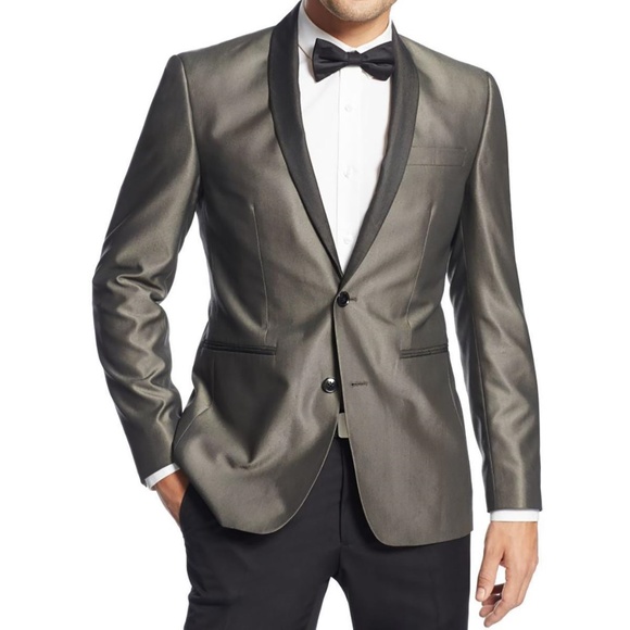 Bar III -Rust Copper S/Fit Shawl Collar Blazer 36S - Picture 1 of 5