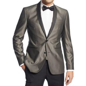 Bar III -Rust Copper S/Fit Shawl Collar Blazer 36S