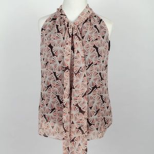 Banana Republic dress tank top tie neck XS red