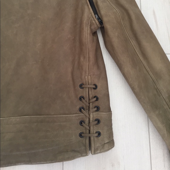 ❌SOLD❌ NWT Rag&Bone Bowery Leather Jacket in Moss - Picture 6 of 8