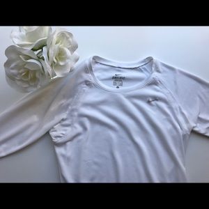 Nike Long Sleeve white athletic shirt