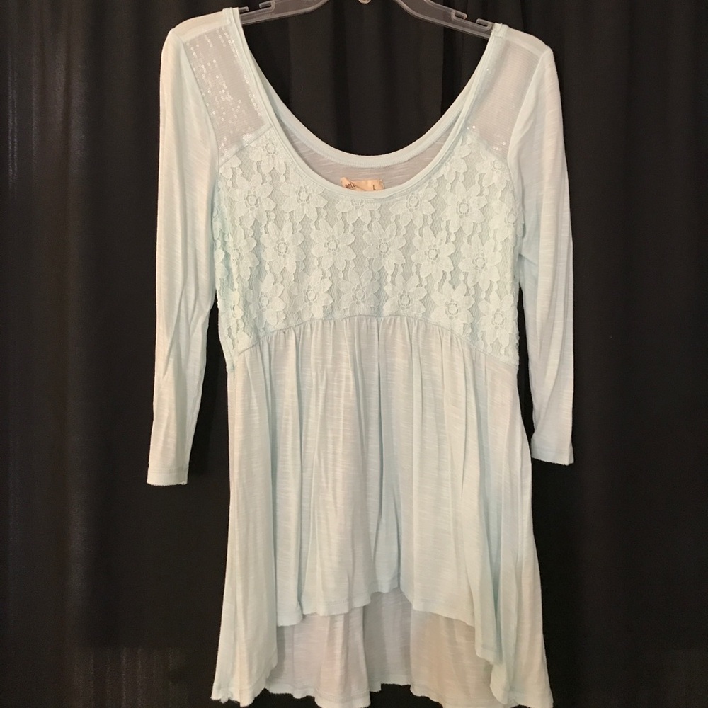 Hollister baby blue shirt