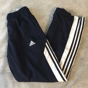 Adidas Black Track Pants 3 Stripes Size XS