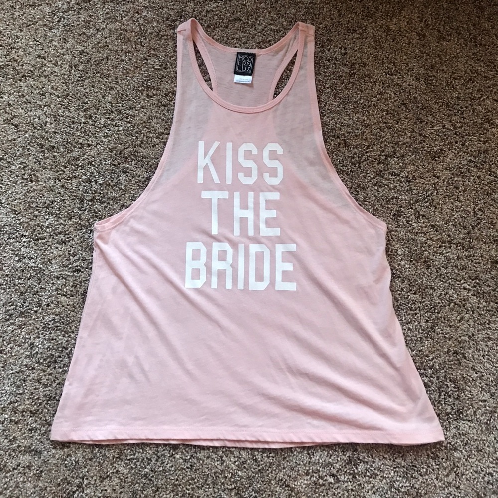 Kiss The Bride- Racerback Tank Top - Med
