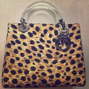 Christian Dior leopard tote w logo tags Authentic Christian Dior leopard tote w logo tags Authentic