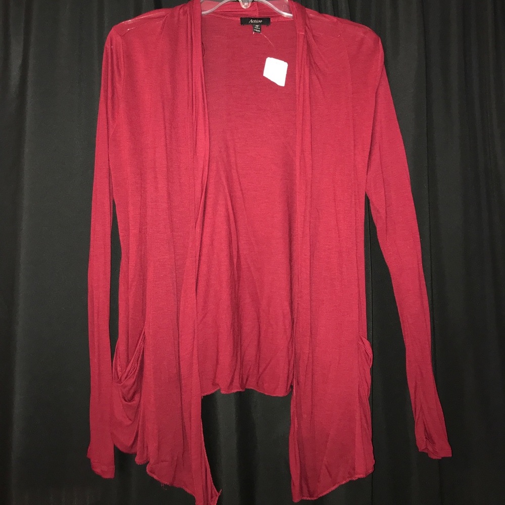 Forever 21 burgundy cardigan with pockets
