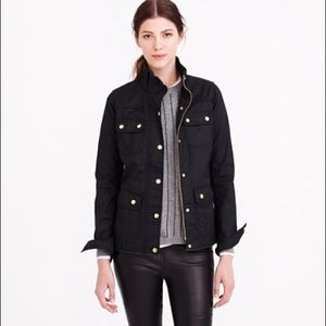 JCrew Downtown Field Jacket Black small tall