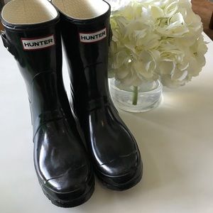 Hunter Rain Boots Short Black Gloss