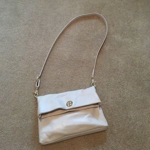 White/ivory Tory Burch Cross Body Bag