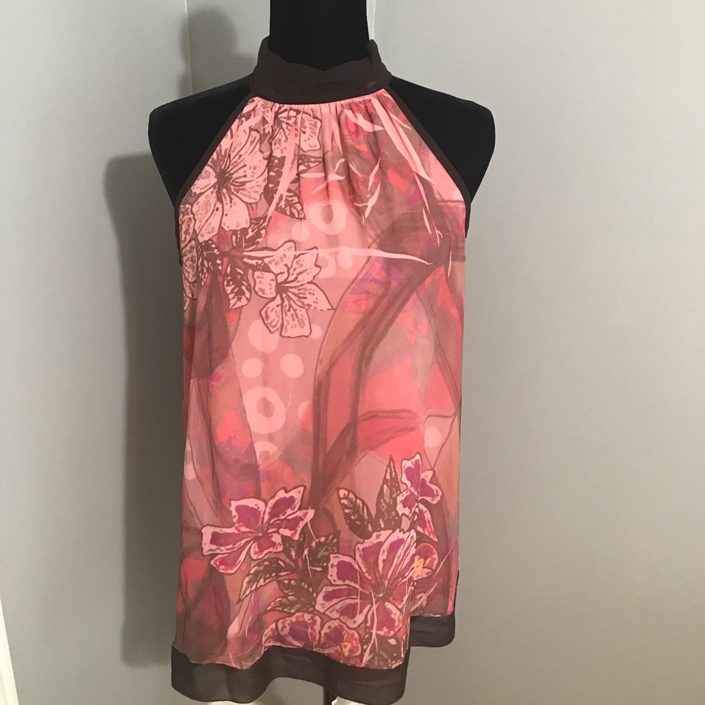 Moa Moa Sleeveless High Collar Blouse