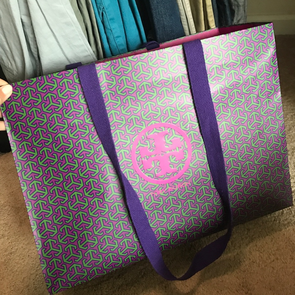 Tory Burch size large gift bag