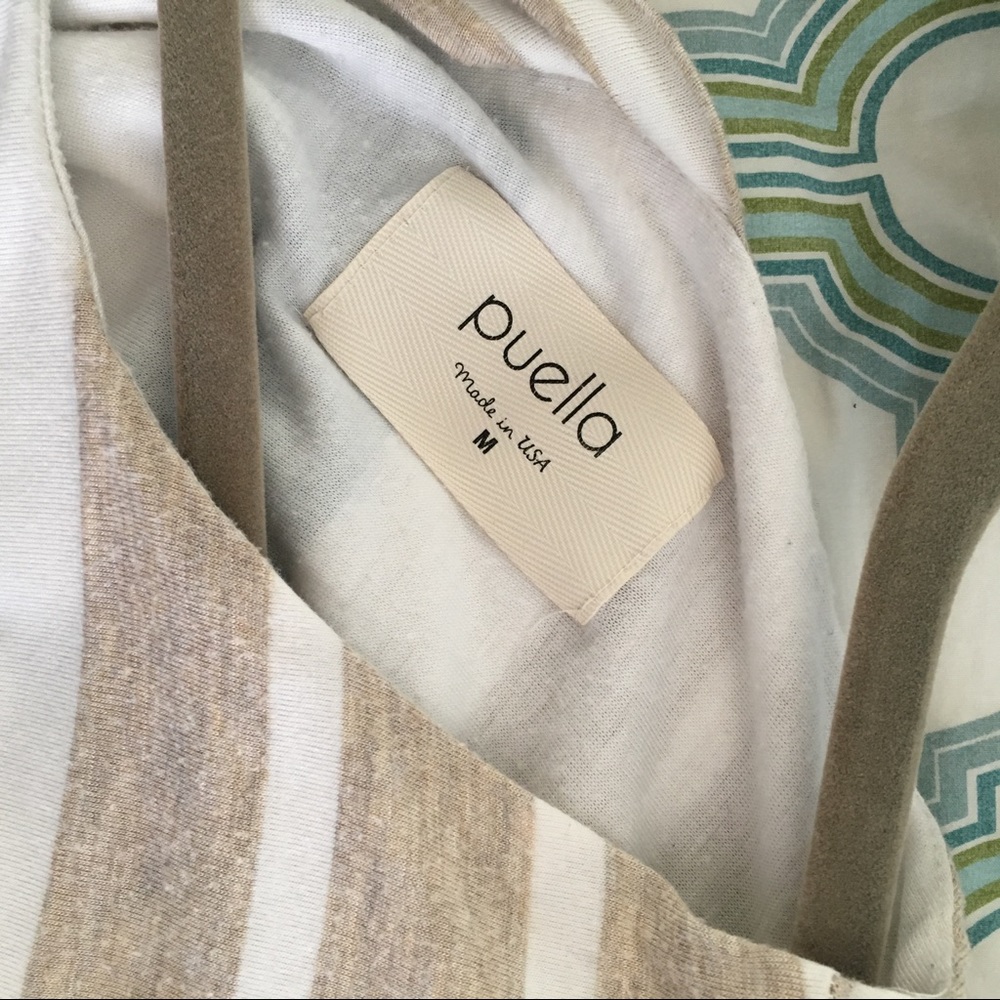 BUNDLED!! Anthropologie Puella Stripe Swing Tee - Picture 4 of 6