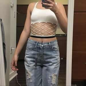 Fishnet bra