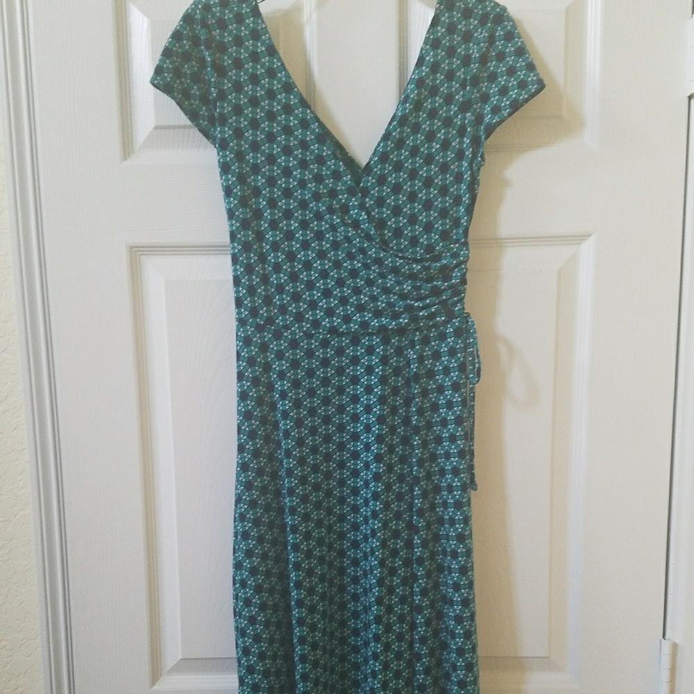 Green dress.
