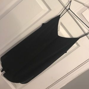 Black slinky tank with open back Black slinky tank with open back