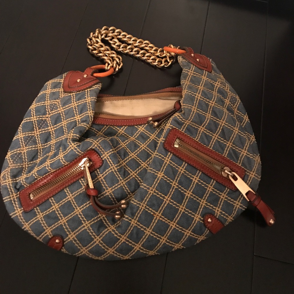 Marc Jacobs denim bag with gold chains