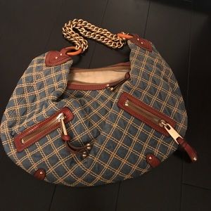 Marc Jacobs denim bag with gold chains