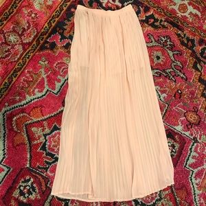 Pleated Maxi Skirt