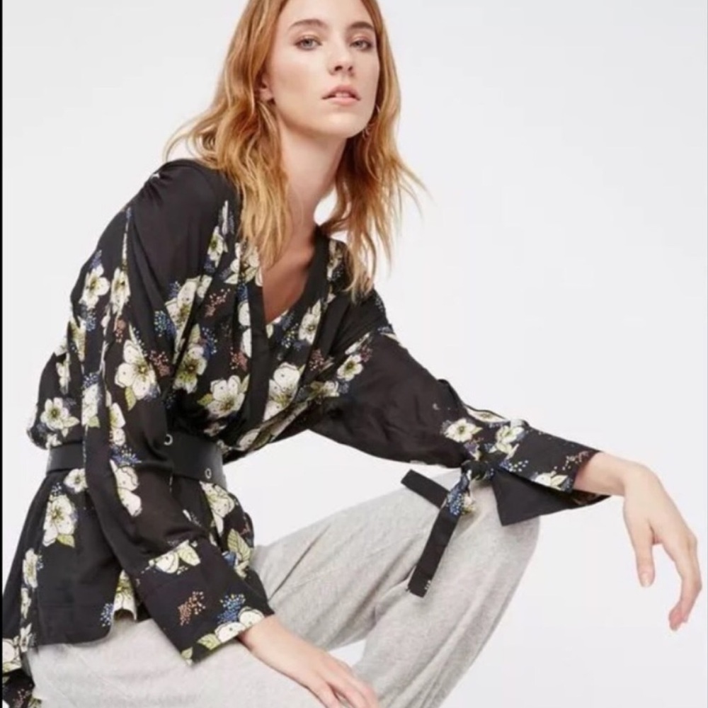 Free people boho chic printed top