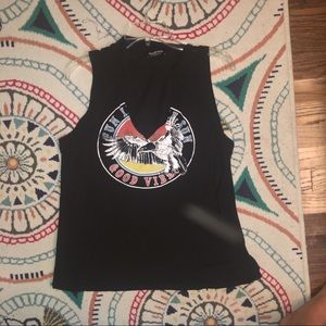 Black choker cutout tank