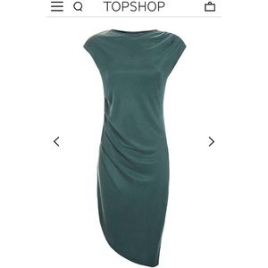 Topshop Asymmetrical drape dress