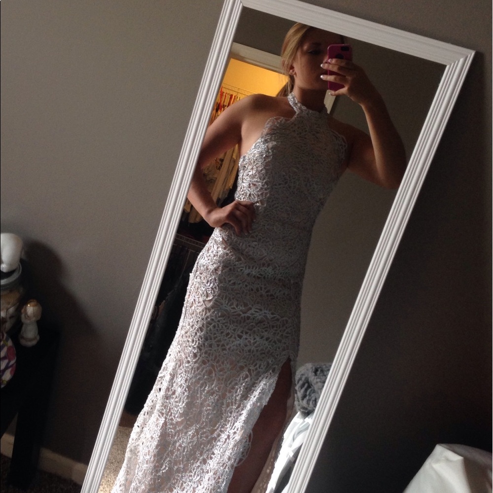 Silver prom dress from Windsor