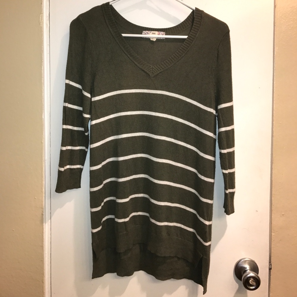 Green stripped top