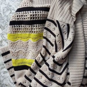 The Limited | Striped Tie Waist Cardigan