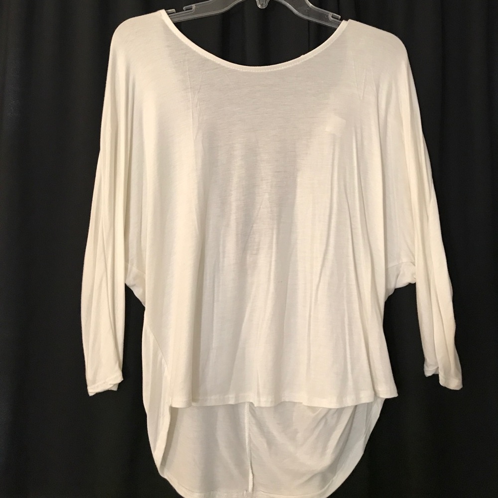 Love J USA baggy white shirt with beaded back