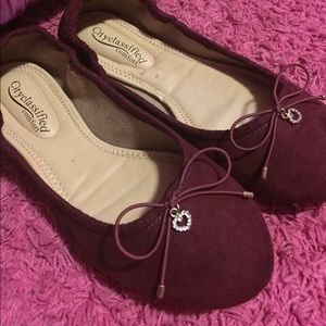 Maroon ballerina slippers