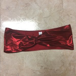 American apparel bandeau red shiny large