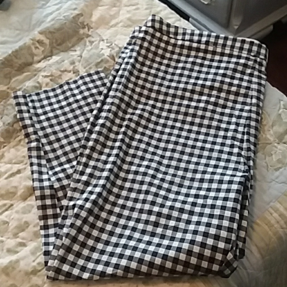 Black and white casual pants