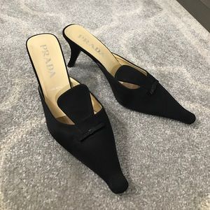 PRADA satin slip on heels PRADA satin slip on heels