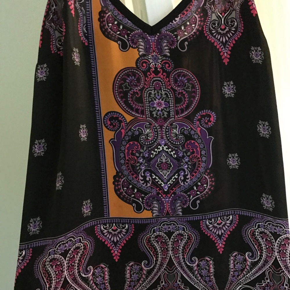 EXPRESS PAISLEY SILK TANK TOP size small