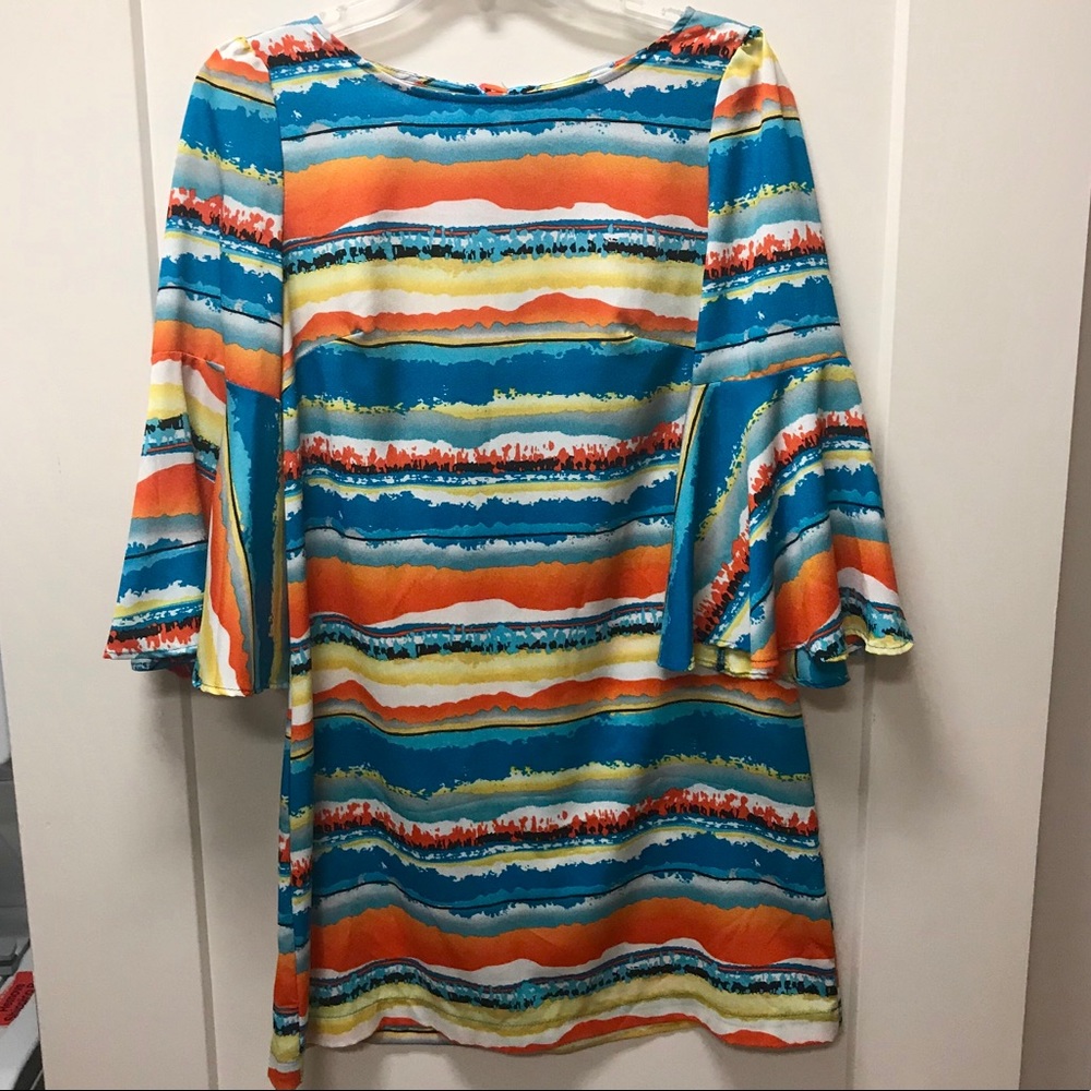 Colorful Shift Cocktail Dress