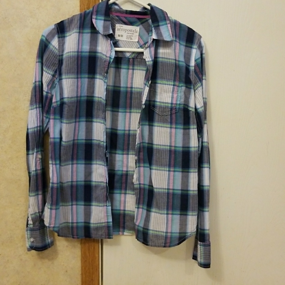 Aeropostale longs sleeve button up shirt