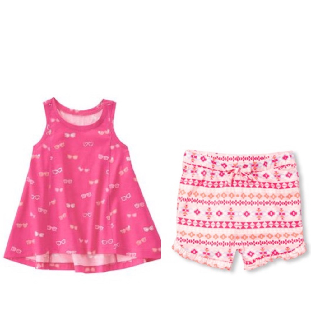 Ruffled Knit Shorts & Twirl Tank