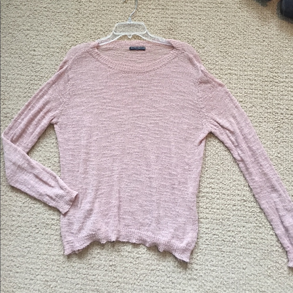 Brandy Melville Pink Slouchy Sweater Top
