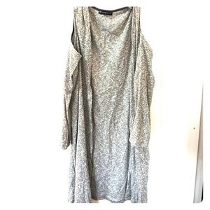 Grey cold shoulder cardigan