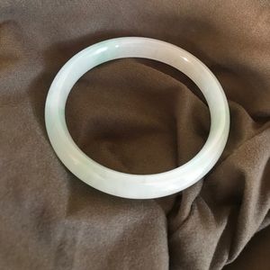 REDUCED!! Solid Polished Jade Bangle Bracelet