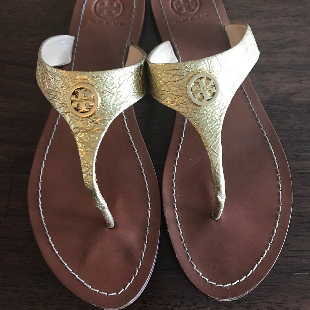 Gold Tory Burch sandals