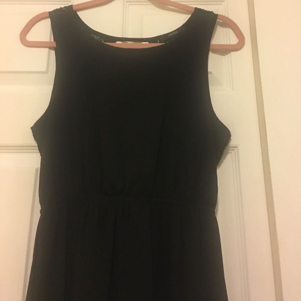 Black long dress with lace back!