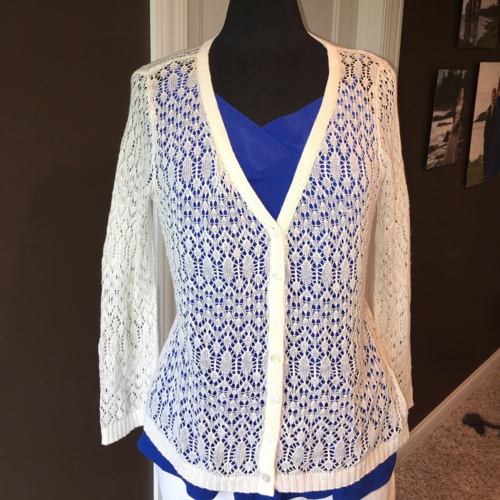 Cabi ivory button front top