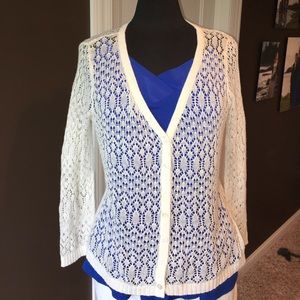 Cabi ivory button front top Cabi ivory button front top