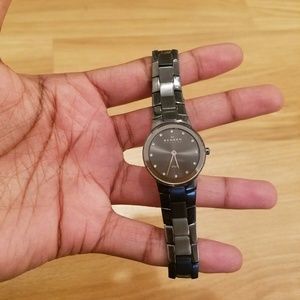 Skagen Denmark Womens Watch Silver Dial Gray Steel