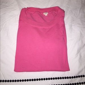 J.Crew hot pink crewneck sweater
