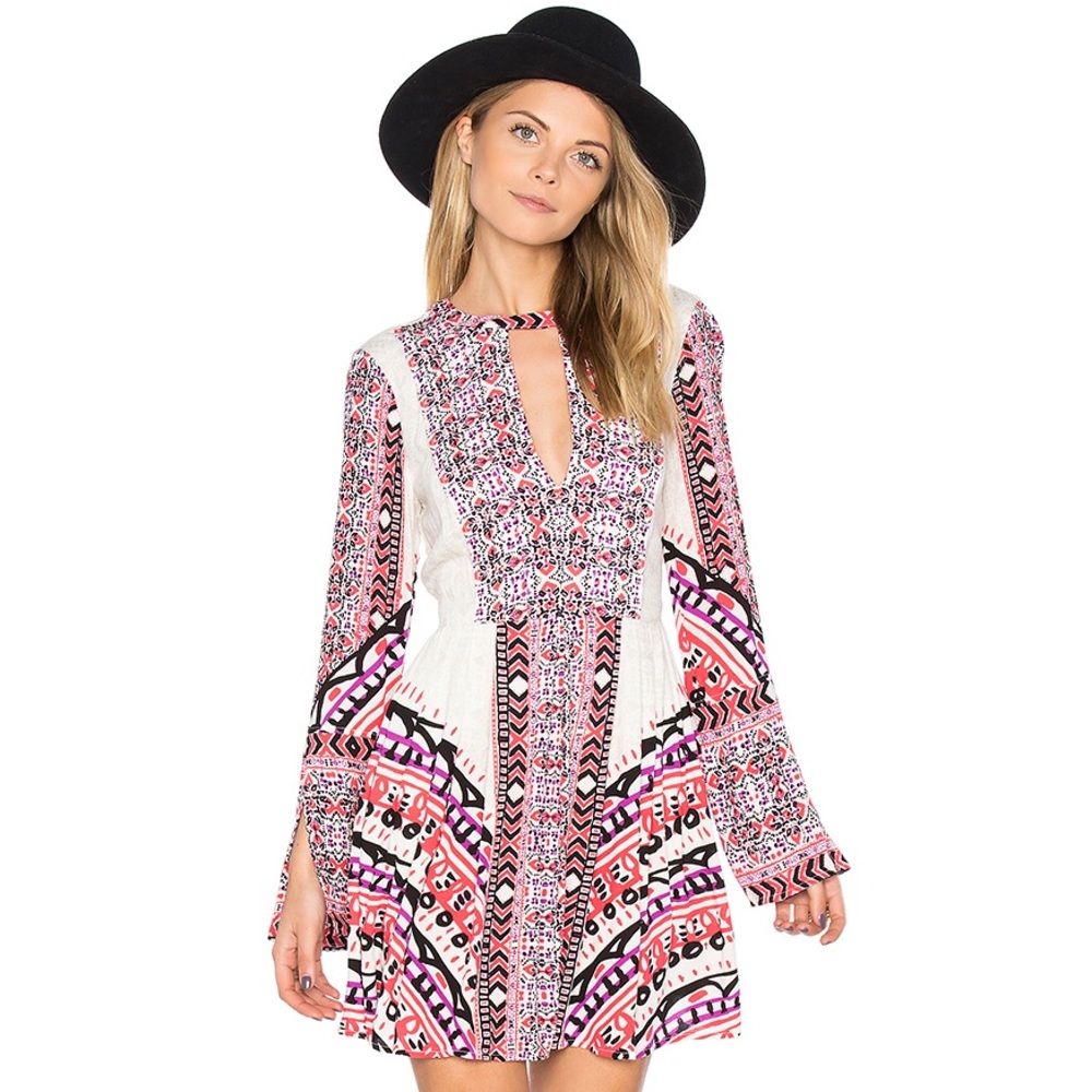 FREE PEOPLE Tegan Mini Dress Pink XS!!